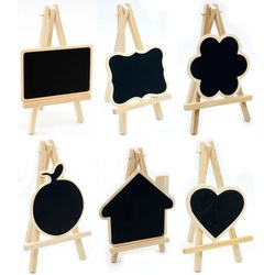 WOODEN  EASEL WITH BLACK BOARD MINI RAW1504